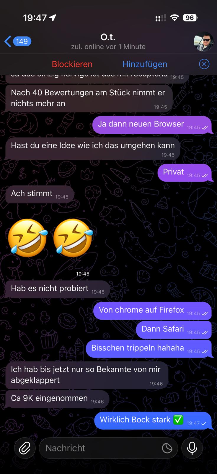 Erster Kunde in 5 Tagen